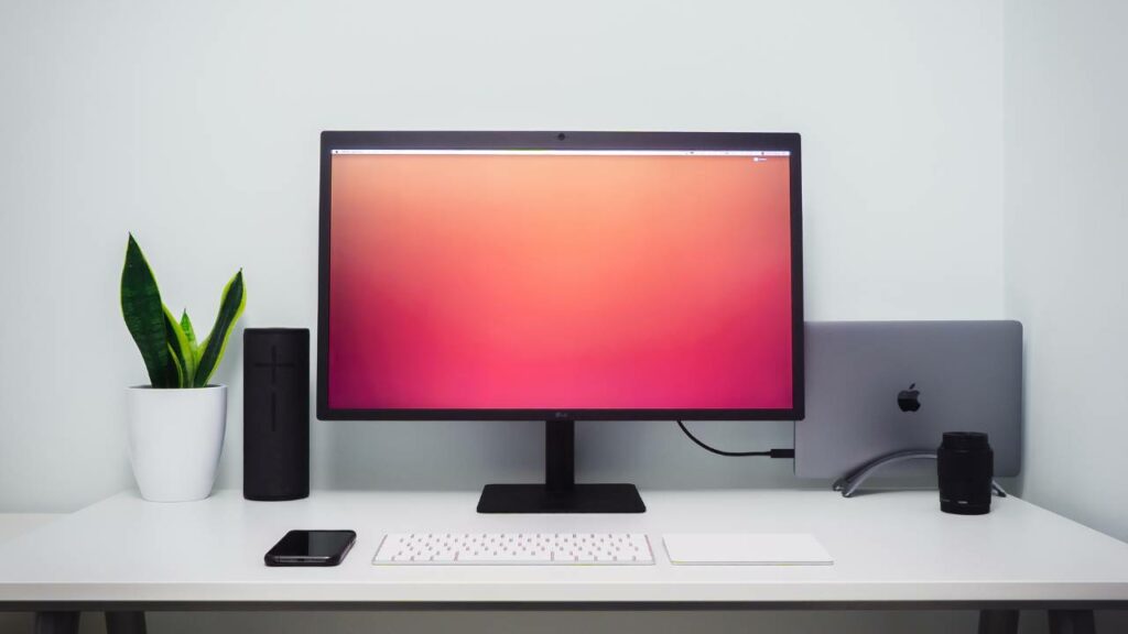 Modern-looking computer on a white desk